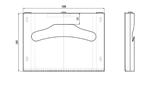Диспенсер покрытий для унитаза 1/2 сложения с замком WisePro металл Хром / 77-41