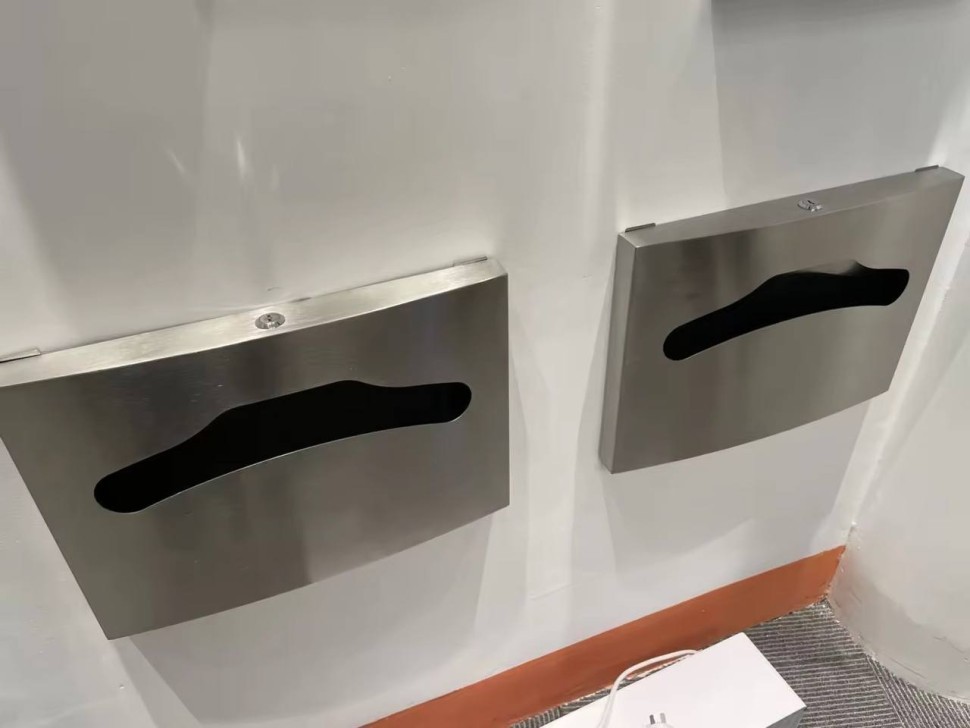 Диспенсер покрытий для унитаза с замком WisePro металл Матовая сталь / 77-33