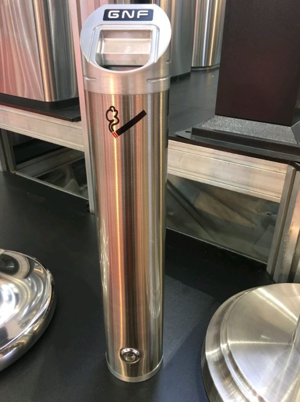 Пепельница настенная уличная металл WisePro Нерж сталь / 82-4