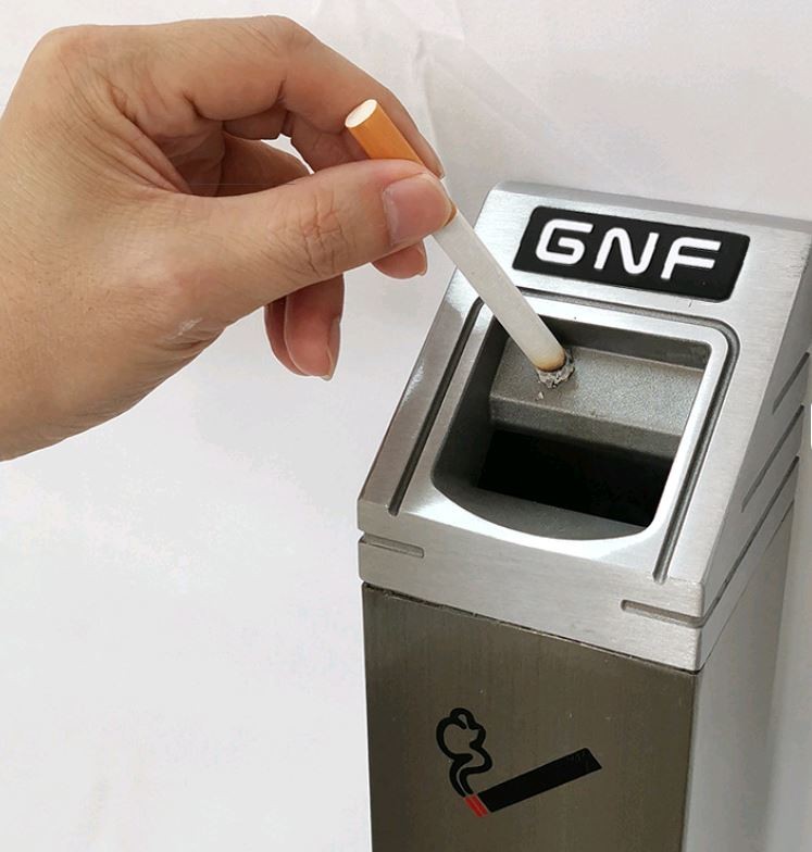 Пепельница настенная уличная металл WisePro Нерж сталь / 82-5