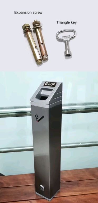 Пепельница настенная уличная металл WisePro Нерж сталь / 82-5