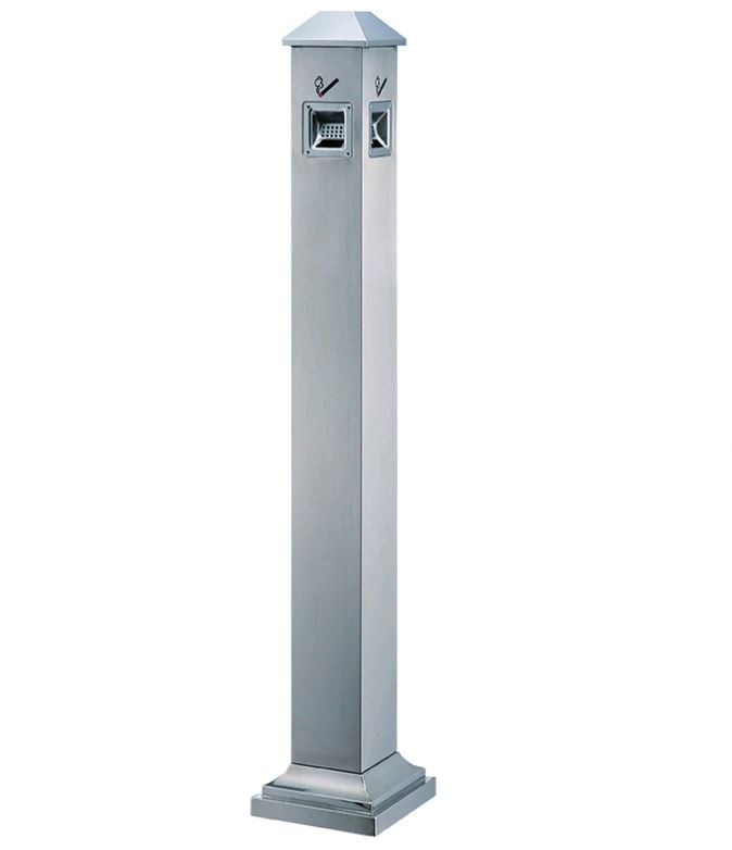 Пепельница уличная металл WisePro Черная / 82-3