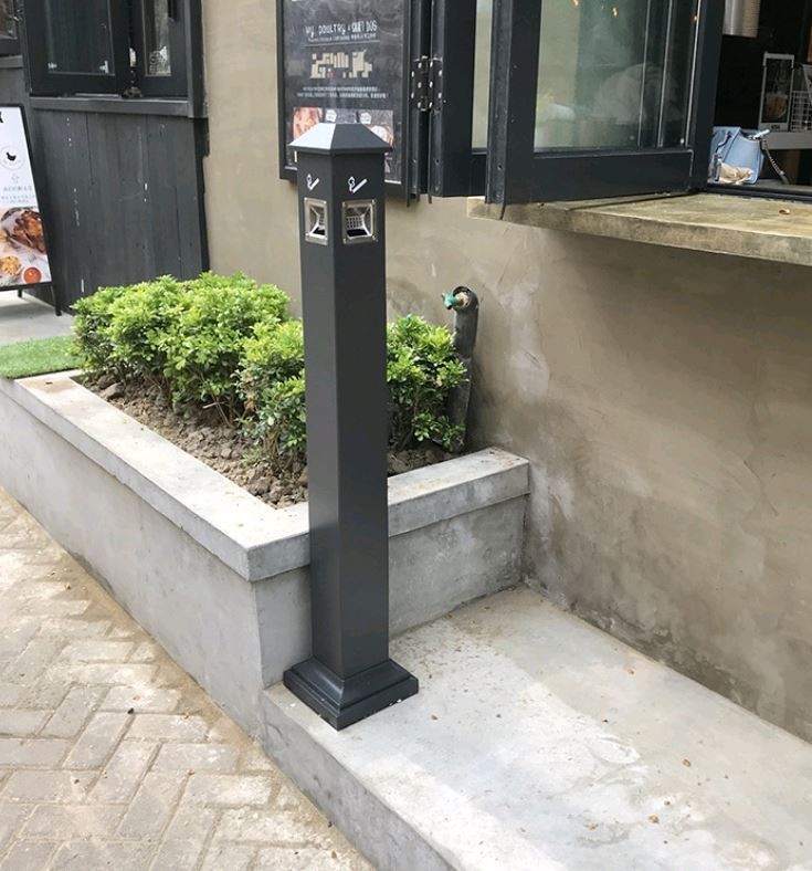 Пепельница уличная металл WisePro Черная / 82-3