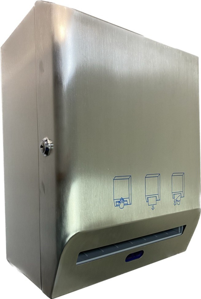 Диспенсер рулонных полотенец WisePro CZQ20KR-Brushed Автоматический Металл Матовая сталь / 77-1