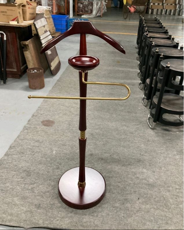 Вешалка для одежды костюмная напольная премиум деревянная WisePro / 83-2