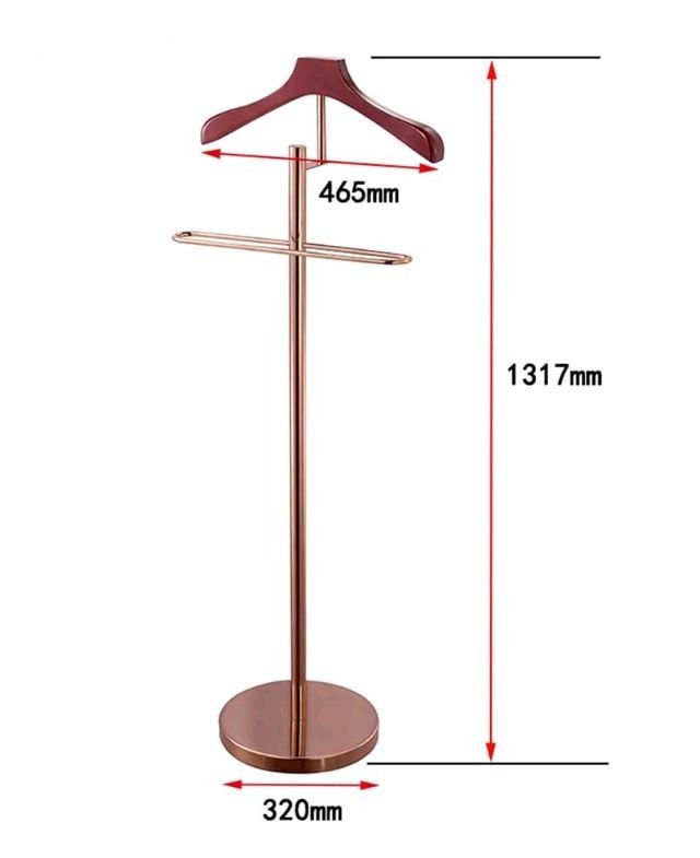 Вешалка для одежды костюмная напольная премиум деревянная WisePro / 83-3