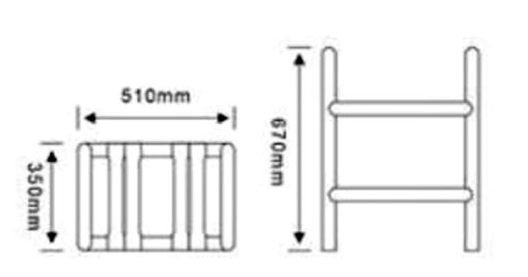 Поручень для людей с ограниченными возможностями WisePro 50 см 4 опоры в пол металл+ABS пластик / 80-21
