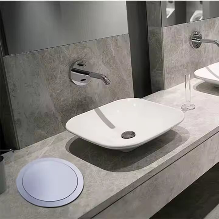 Встраиваемая крышка в столешницу поворотная над урной WisePro нерж сталь / 79-29