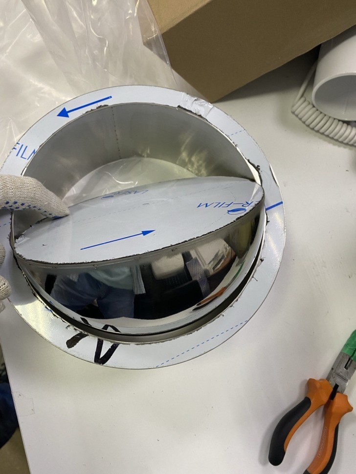 Встраиваемая крышка в столешницу поворотная над урной WisePro нерж сталь / 79-29