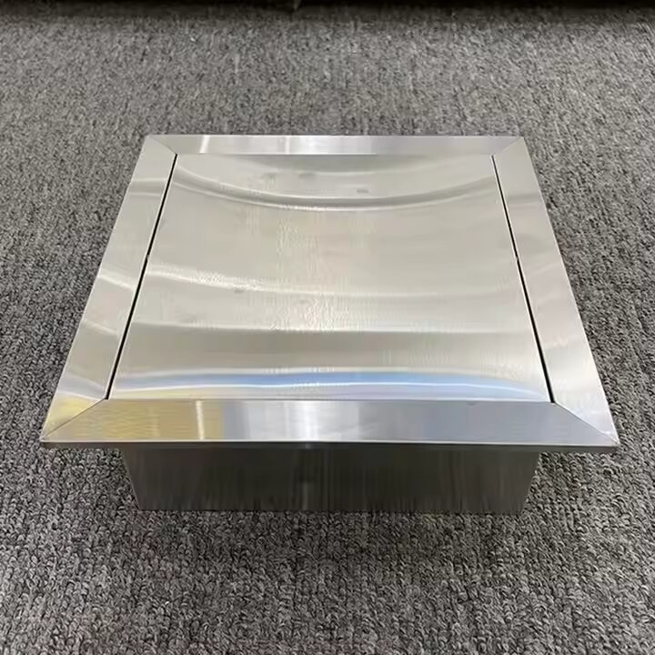 Встраиваемая крышка в столешницу поворотная над урной WisePro нерж сталь / 79-31