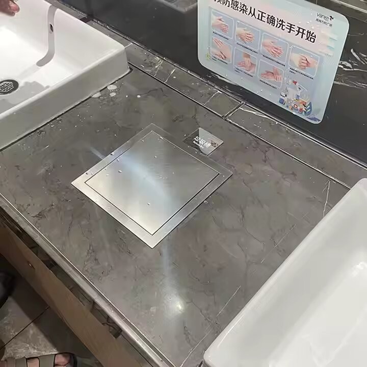 Встраиваемая крышка в столешницу поворотная над урной WisePro нерж сталь / 79-31