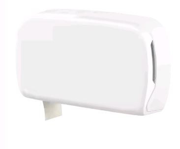 Диспенсер туалетной бумаги WisePro M670-W двойной для средних и больших рулонов пластик белый / 72511