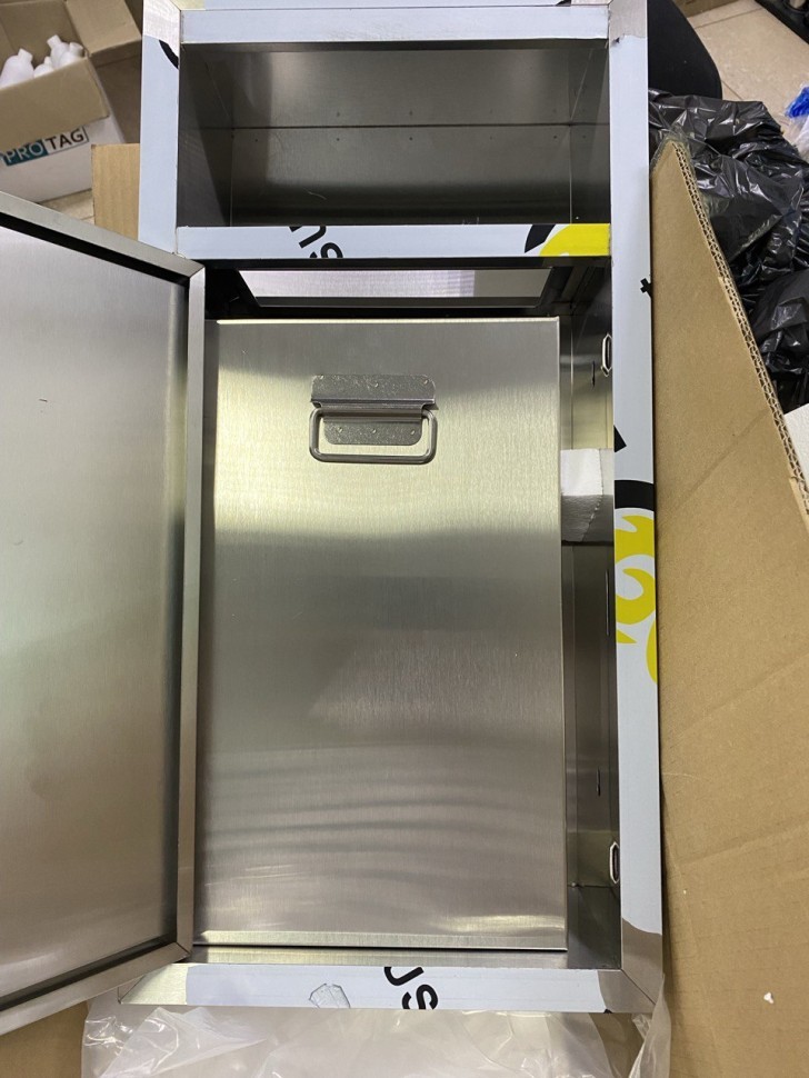 Встраиваемая урна WisePro Нерж сталь / 79-11