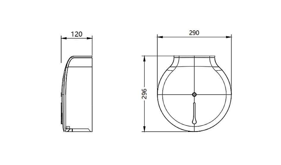 Диспенсер туалетной бумаги с центральной вытяжкой WisePro нерж сталь / 77-61