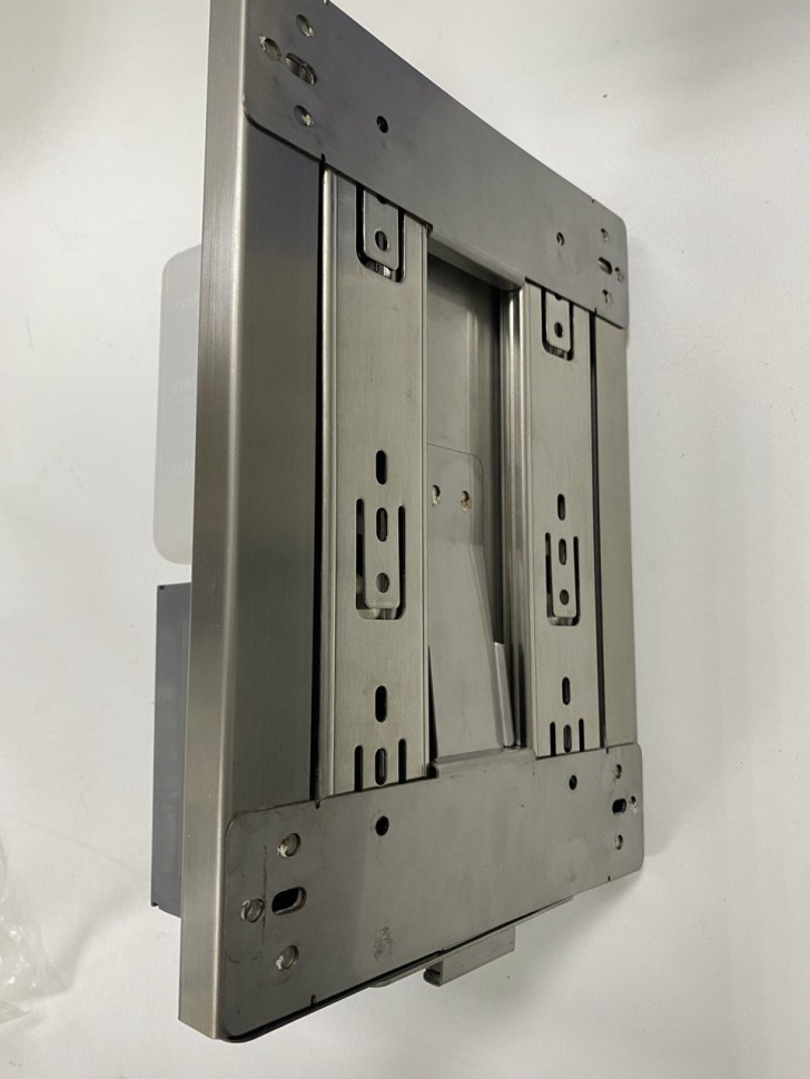 Встраиваемый блок выдвижной диспенсер полотенец+дозатор мыла WisePro за зеркалом Нерж сталь Матовая сталь / 78-3