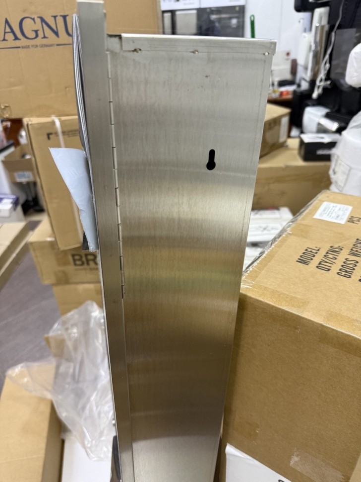 Встраиваемый блок диспенсер листовых полотенец и урна WisePro нерж сталь / 79-12