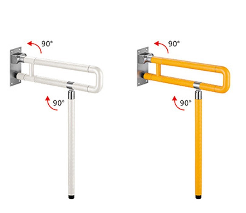 Поручень для людей с ограниченными возможностями WisePro 60 см с опорой в пол металл+ABS пластик / 80-6
