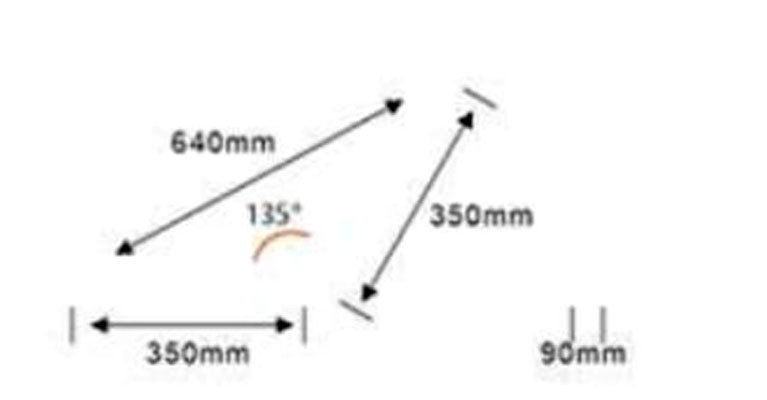 Поручень для людей с ограниченными возможностями WisePro 64 см изогнутый металл+ABS пластик / 80-17