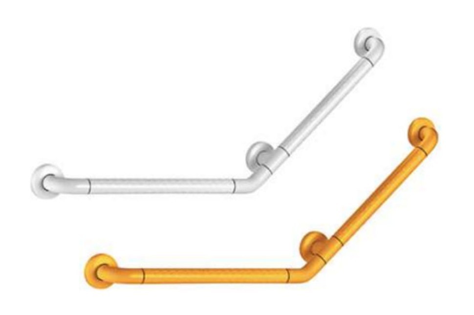 Поручень для людей с ограниченными возможностями WisePro 72 см изогнутый металл+ABS пластик / 80-18