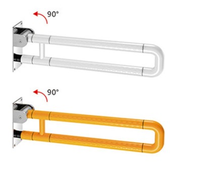 Поручень откидной WisePro для людей с ограниченными возможностями 60 см мета ...