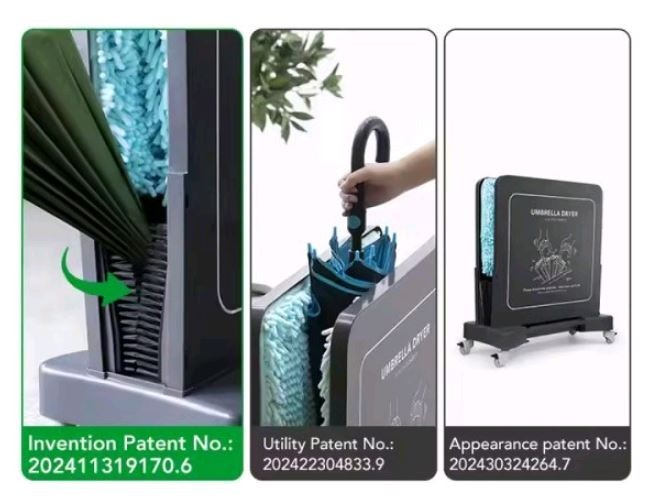 Сушилка для влажных зонтов от дождя WisePro ABS-пластик Черный / UD004