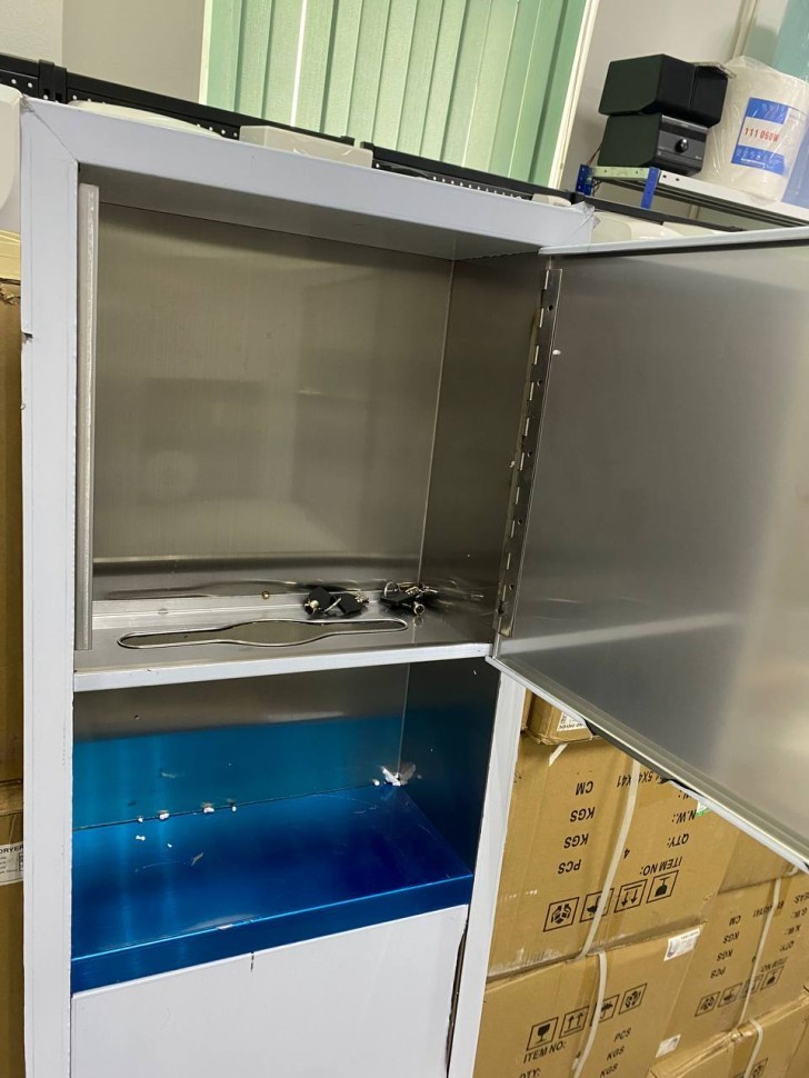 Встраиваемый блок сушилка для рук, диспенсер листовых полотенец и урна WisePro Нерж сталь / 79-6