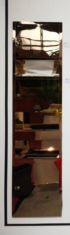 Встраиваемый блок сушилка для рук, диспенсер листовых полотенец и урна WisePro Нерж сталь / 79-6