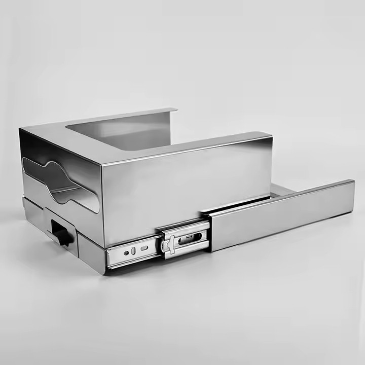 Встраиваемый выдвижной диспенсер листовых полотенец Z сложения за зеркалом WisePro Нерж сталь Матовая сталь / 78-2