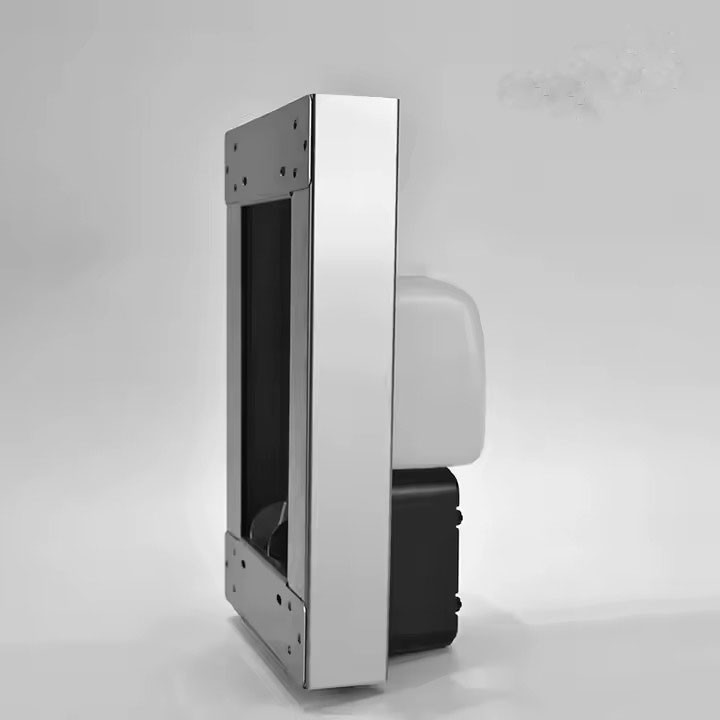 Встраиваемый выдвижной дозатор для жидкого мыла автоматический (сенсорный) за зеркалом WisePro Нерж сталь Матовая сталь / 78-1