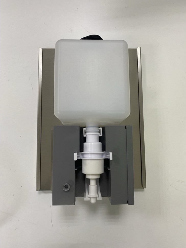 Встраиваемый выдвижной дозатор для жидкого мыла автоматический (сенсорный) за зеркалом WisePro Нерж сталь Матовая сталь / 78-1