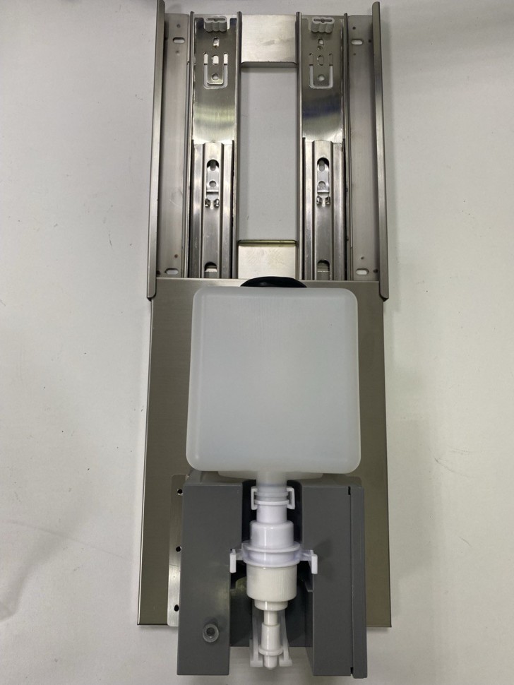 Встраиваемый выдвижной дозатор для жидкого мыла автоматический (сенсорный) за зеркалом WisePro Нерж сталь Матовая сталь / 78-1