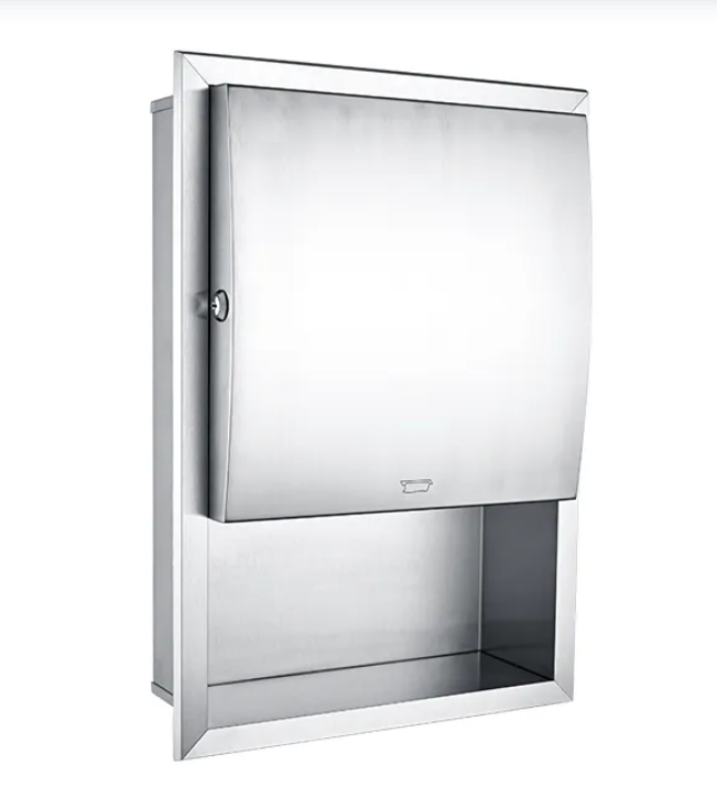Встраиваемый диспенсер листовых полотенец WisePro Нерж сталь / 79-34