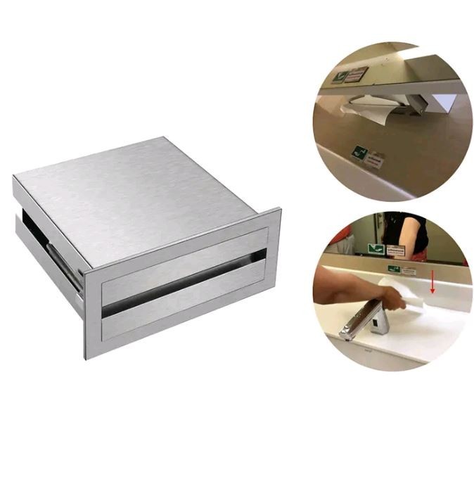 Встраиваемый диспенсер листовых полотенец за зеркалом v и z сложения WisePro Нерж сталь Матовая сталь / 79-15