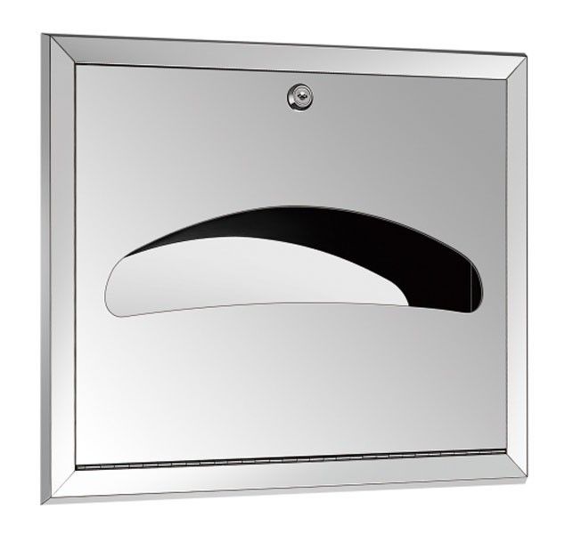 Встраиваемый диспенсер покрытий на унитаз 1/2 покрытия WisePro Нерж сталь / 79-22