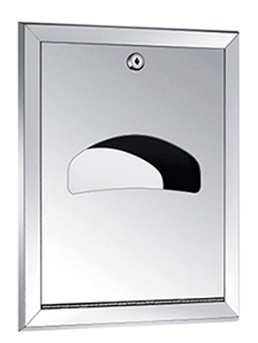 Встраиваемый диспенсер покрытий на унитаз 1/4 покрытия WisePro Нерж сталь / 79-23