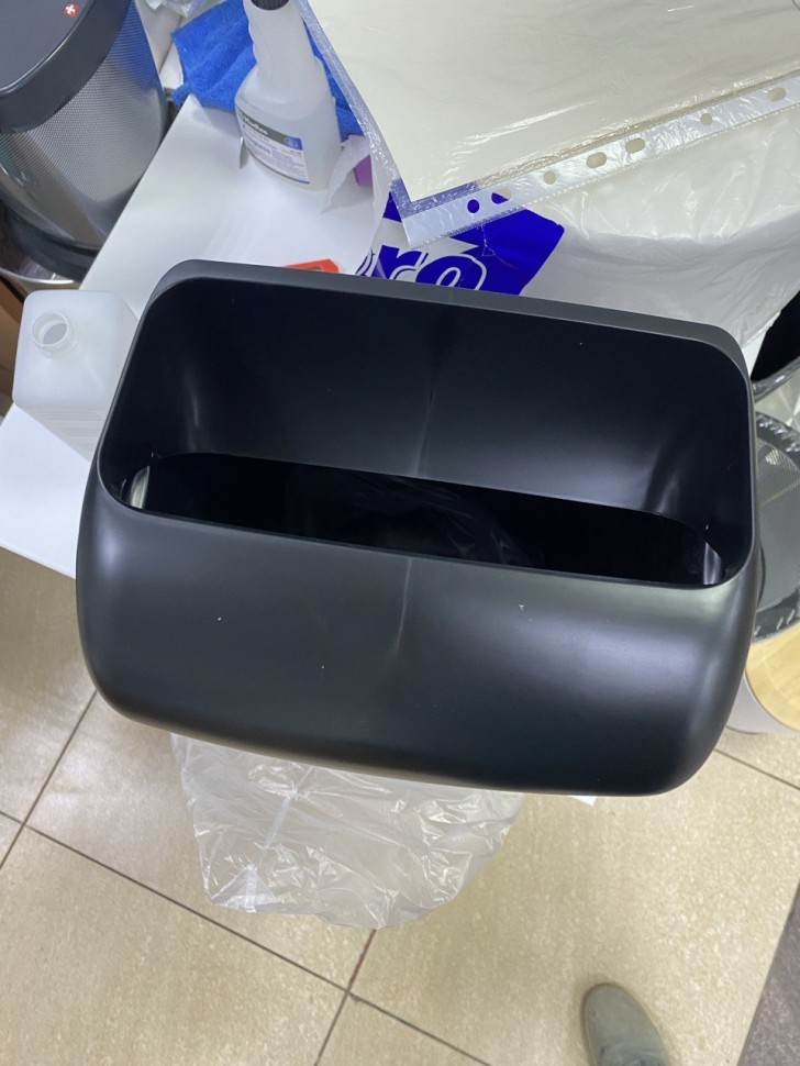 Урна для мусора WISEPRO 11 литров черная пластик с крышкой-воронкой / 71902