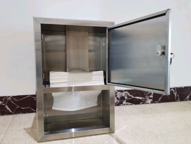 Встраиваемый диспенсер полотенец WisePro Нерж сталь / 79-2