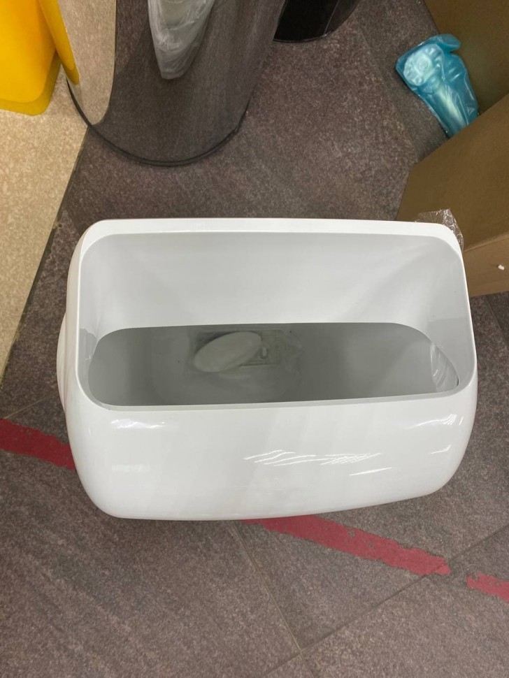 Урна для мусора WISEPRO 23 литра белая пластик с крышкой-воронкой / 71901