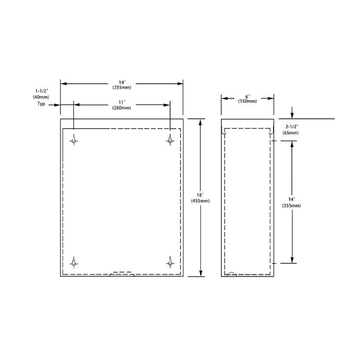 Урна настенная 24 л WisePro нержавеющая сталь хром / 77-50CH