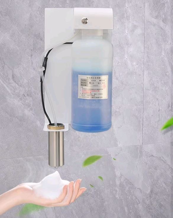 Встраиваемый дозатор жидкого мыла или пены автоматический (сенсорный) за зеркалом WisePro Нерж сталь / 78-10