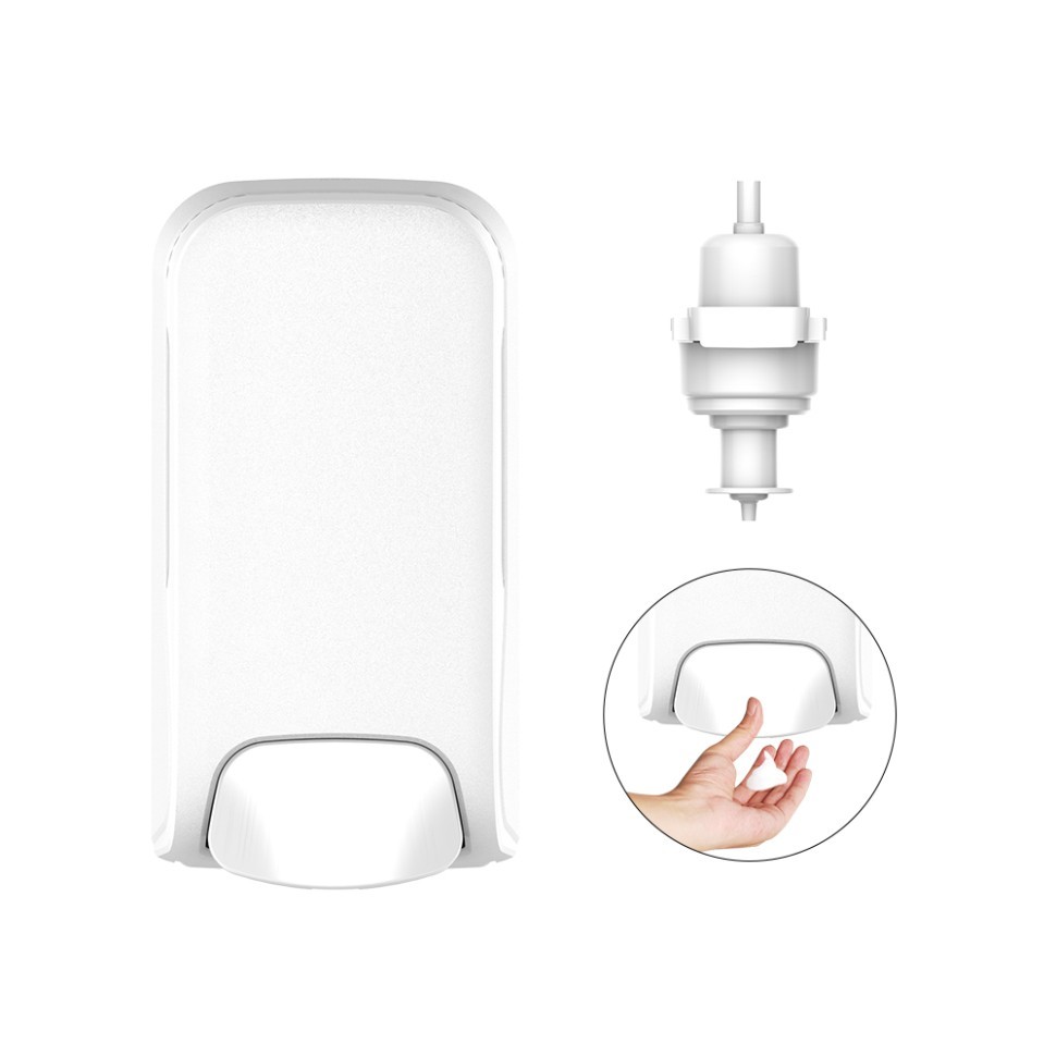 Дозатор для жидкого МЫЛА и ГЕЛЯ WisePro M240M-WS наливной механический 1000 мл, белый / 72005