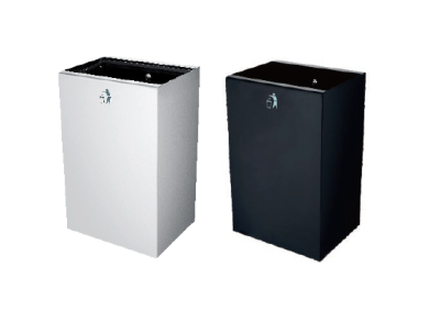 Урна настенная 40 л WisePro нержавеющая сталь с держателем пакета / 77-63