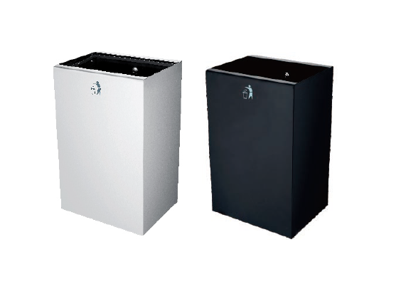 Урна настенная 40 л WisePro нержавеющая сталь с держателем пакета / 77-63