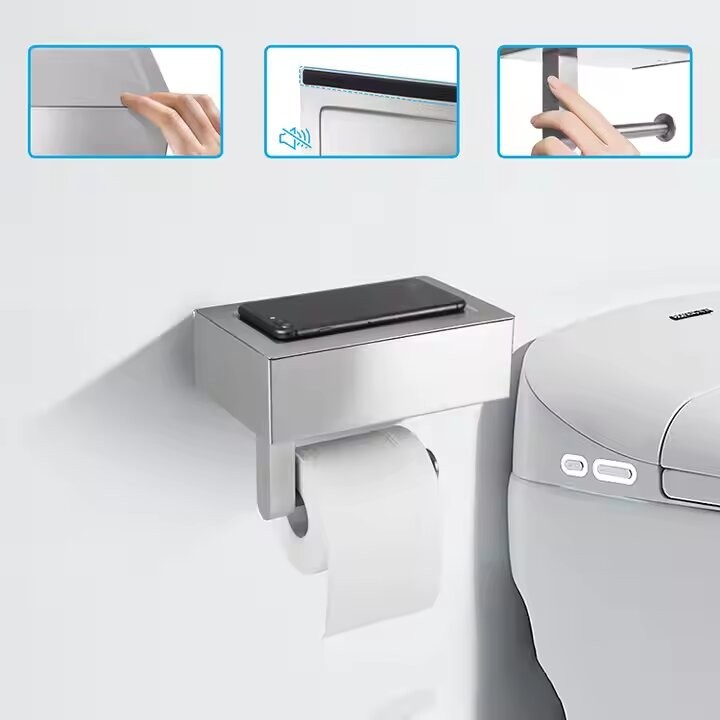 Держатель для туалетной бумаги и влажных салфеток WisePro нерж сталь / 79-41