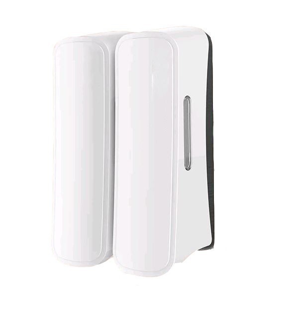 Дозатор для жидкого МЫЛА и ГЕЛЯ двойной WisePro H8202-WS наливной механический 2*350 мл, белый / 70002
