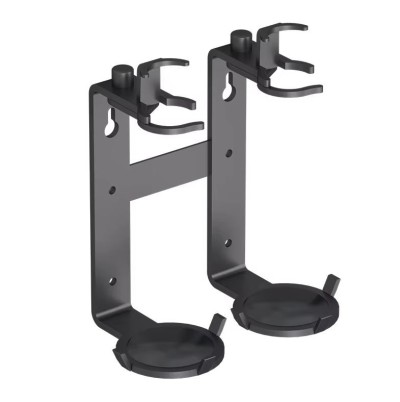 Держатель для флакона Двойной настенный с замком WisePro Черный / 77-53