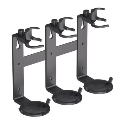 Держатель для флакона Тройной настенный с замком WisePro Черный / 77-54