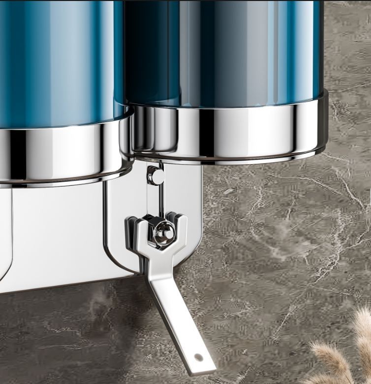 Держатель с флаконом для жидкостей настенный двойной WisePro Хром / 77-56