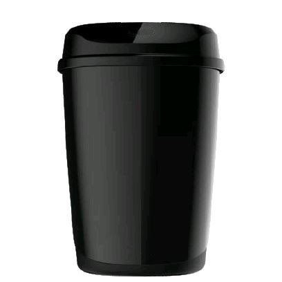 Настенная урна WisePro PB1201-B 12л пластик Черная  / 71930