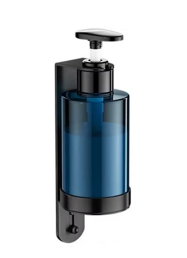 Держатель с флаконом для жидкостей настенный одинарный WisePro Черный / 77-58